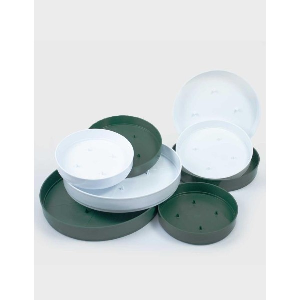 Bandeja plástico m-35 redondo 35x5cm verde