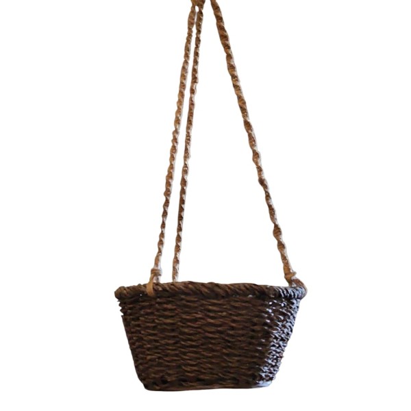 Macetero colgante cuerda oscuro Alt.80cm d.27cm