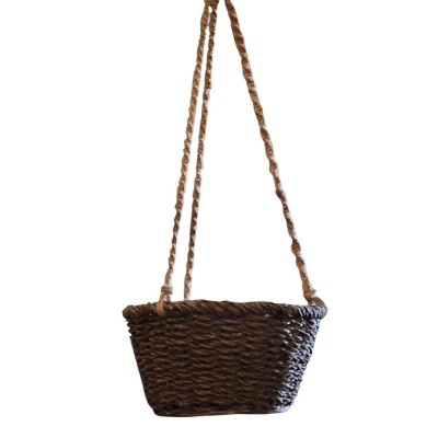 Macetero colgante cuerda oscuro Alt 70cm d 23cm