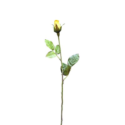 Rosa capullo artificial d 2cm amarillo