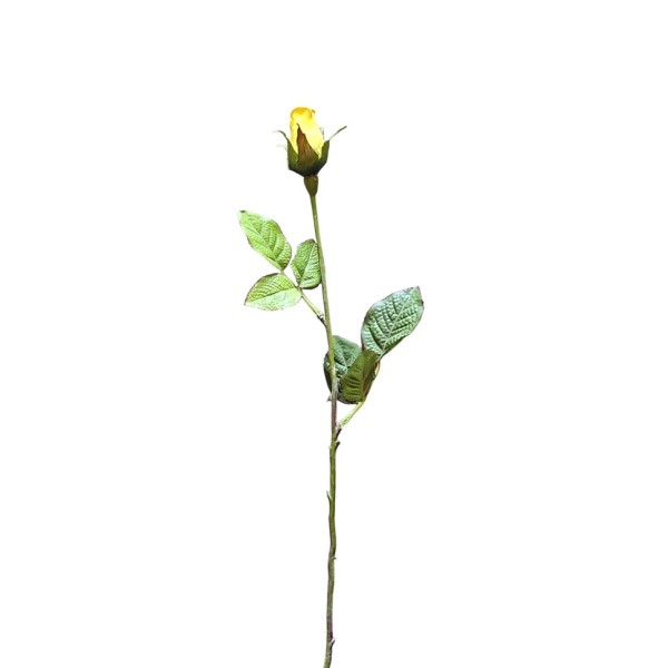 Rosa capullo artificial d.2cm amarillo