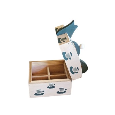 Tetera organizadora para infusiones tazas verdes 23x15cm h.16cm