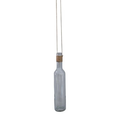 Alquiler botella cristal transparente h 30cm d 6cm