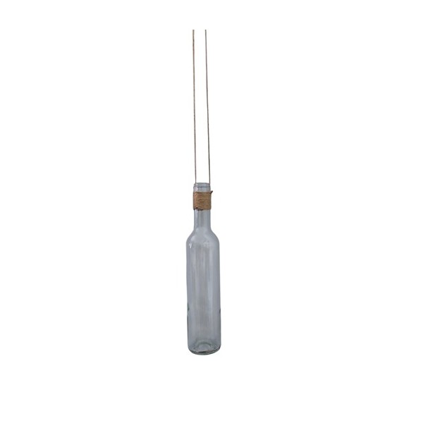 Alquiler botella cristal transparente h.30cm d.6cm