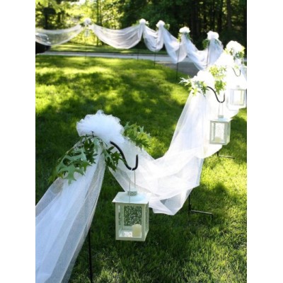 Alquiler ceremonia soporte hierro decoración pasillo 120cm