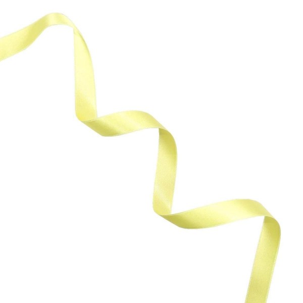 Rollo cinta saten  3/4 25mts amarillo fuerte