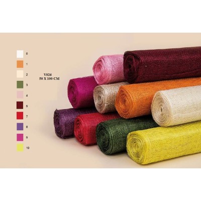 Rollo sinamay 50cm x 10 m rollo naranja intenso