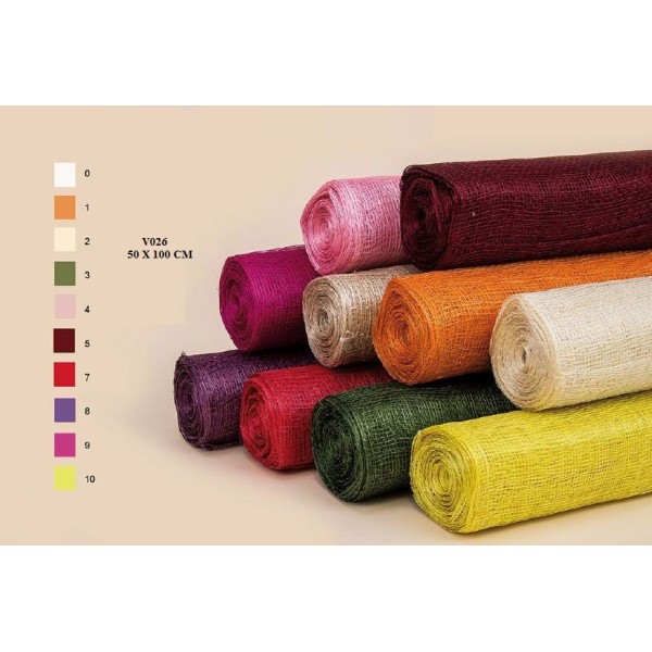 Rollo sinamay 50cm x 10 m rollo verde botella