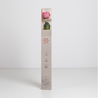 Rosa preservada c/tallo capullo d 4 5-6cm x 55cm envasada cherry blosson