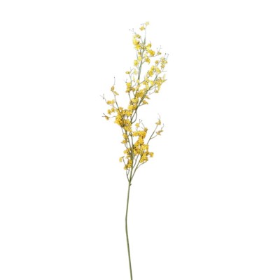 Orquídea japonesa s/hojas x 130cm flor mini amarilla
