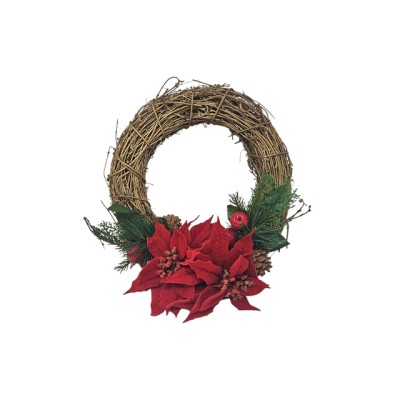 Corona sarmiento d 33cm dorada decorada
