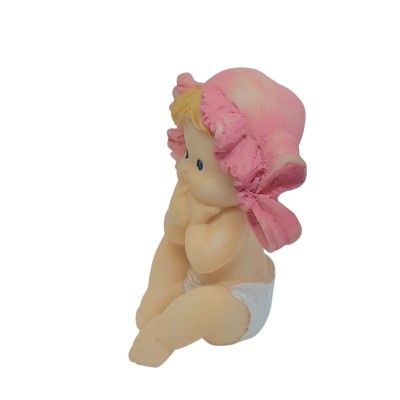 Bebe gorro rosa 5 x 4 x3cm