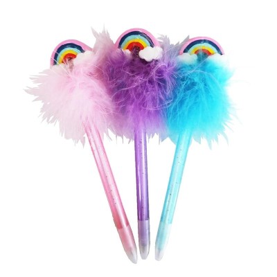Bolígrafo plumas/arcoiris surtidos