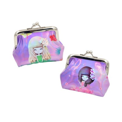 Monedero c/pinza niña 8 x 9 rosa lila