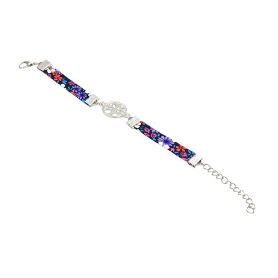 Pulsera árbol de la vida azul