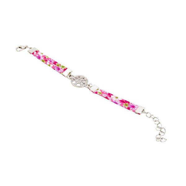 Pulsera árbol de la vida rosa