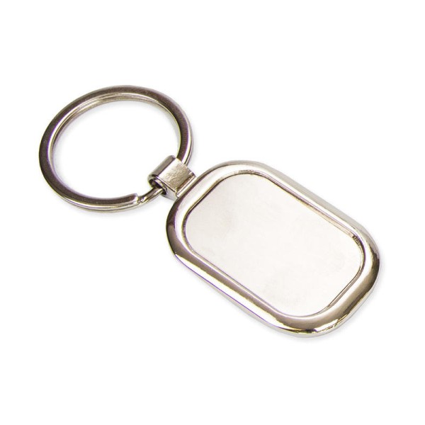 Llavero personalizable chapa plateado