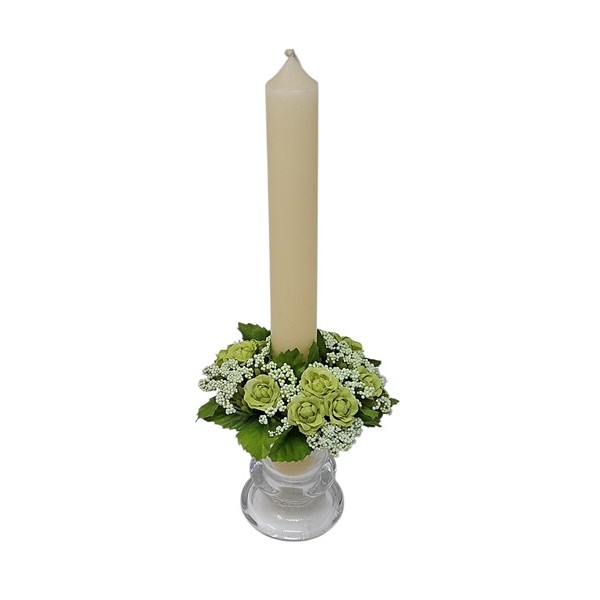 Candel ring o aro para velas capullos (verde)