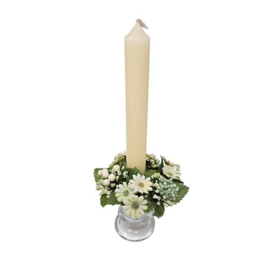 Candel ring o aro para velas  9116  blanco 