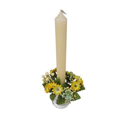 Candel ring o aro para velas  9116  amarillo 