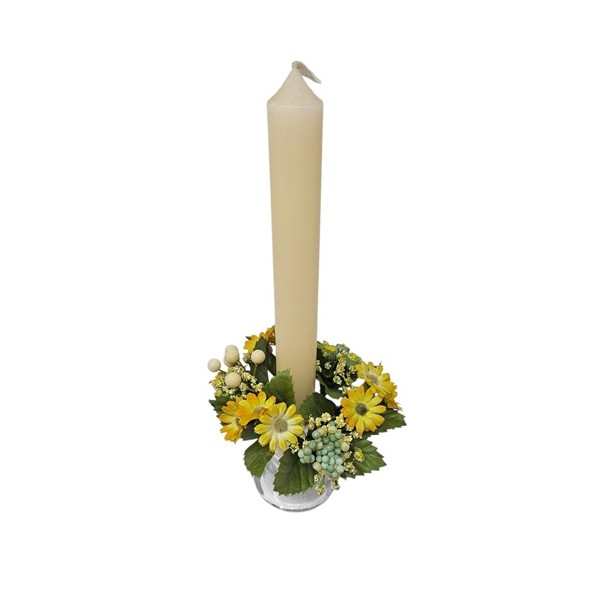 Candel ring o aro para velas  9116 (amarillo)