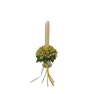 Candel ring o aro para velas 17058  amarillo 