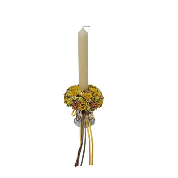 Candel ring o aro para velas 17063 (amarillo)