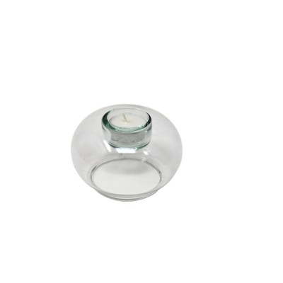 Portavela cristal para vela flotante redondo 12x7cm 5 chato