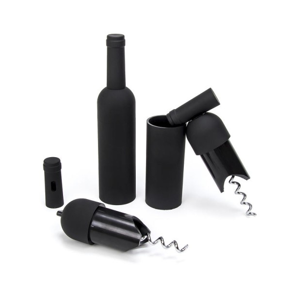 Sacacorcho botella 17cm negro