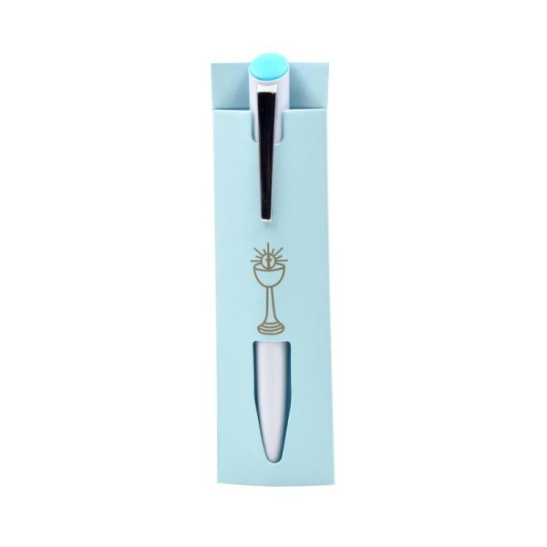 Envase funda cáliz + bolígrafo comunión niño