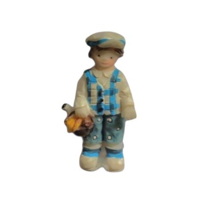 Figura mini niño plano 4cm c/cesta x 24 unidades