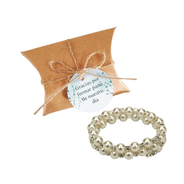 Pulsera c/caja y tarjeta Gracias por formar parte de este día
