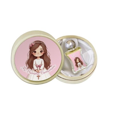 Agua de colonia 10ml envase cristal caja comunión niña
