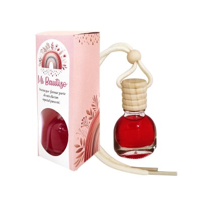 Ambientador cristal 10ml frutos rojos Mi bautizo rosa
