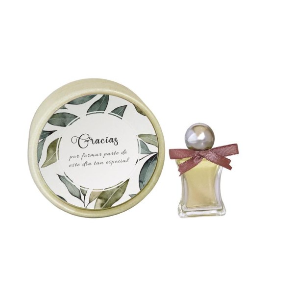Agua de colonia 10ml envase cristal caja Gracias por formar parte de este días tan especial