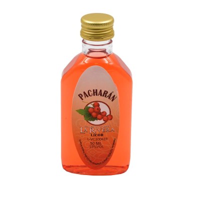 Licor 50ml petaca 15  Alt 9cm pacharán