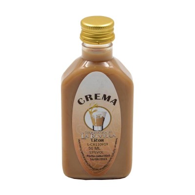 Licor 50ml petaca 15  Alt 9cm crema