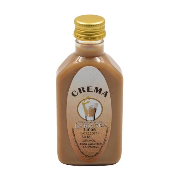 Licor 50ml petaca 15% Alt.9cm crema