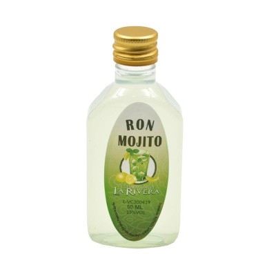 Licor 50ml petaca 15  Alt 9cm ron mojito