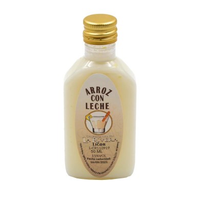 Licor 50ml petaca 15  Alt 9cm arroz con leche