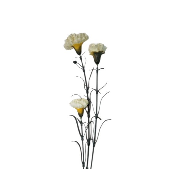 Clavel x 3 blanco 70cm