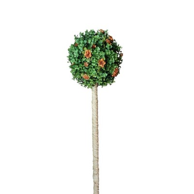 Bastón bola de flores cortejo pajes c/palo forrado Alt 130cm Ø 25cm