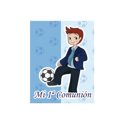 Pliego 56 pegatinas Mi 1ª Comunión Niño balón