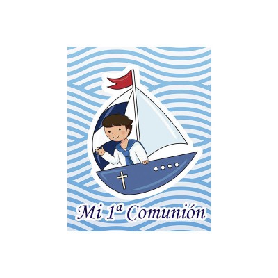 Pliego 56 pegatinas Mi 1ª Comunión Niño marinero