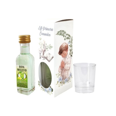 Licor 20ml Marasca cristal 15  Alt 9cm finas hierbas   vaso chupito c/caja niño comunión