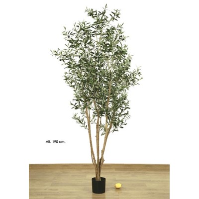 Árbol olivo artificial x 3094 hojas x 72 frutos Alt 190cm 
