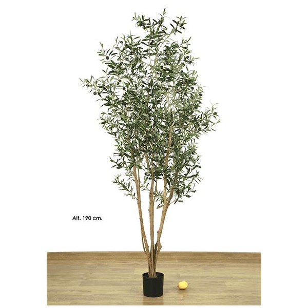 Árbol olivo artificial x 3094 hojas x 72 frutos Alt.190cm.