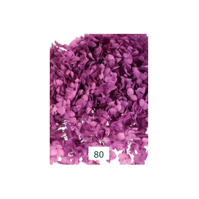 Pomo Hortensia preservada c/tallo hoja pequeña lila