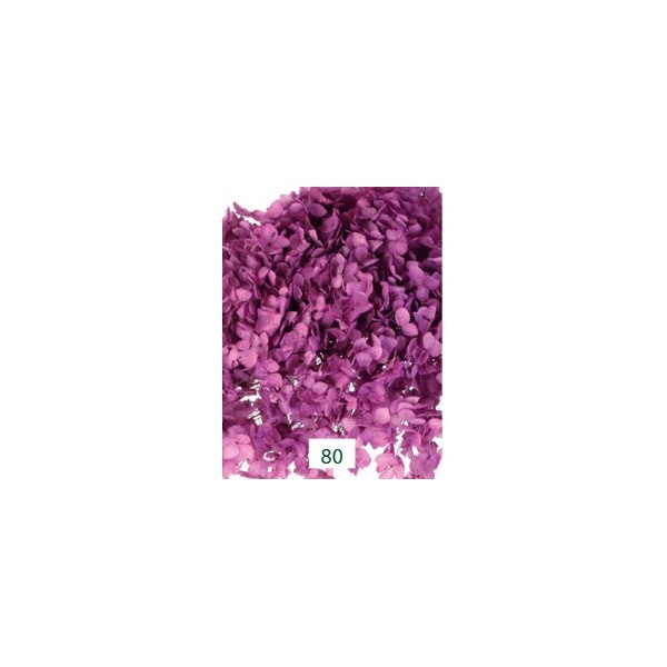Pomo Hortensia preservada c/tallo hoja pequeña lila