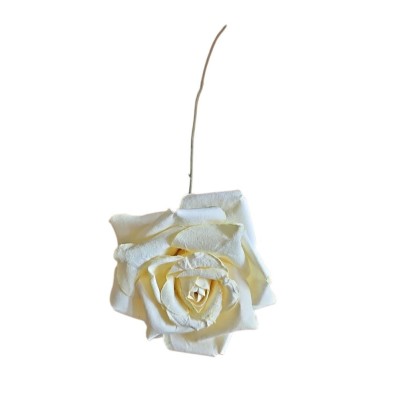 Rosa papel abierta crema Ø 7cm 